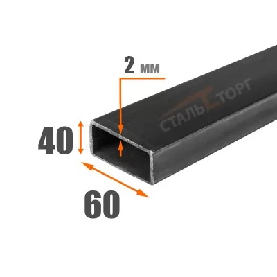 Картина товара - Труба профильная 60х40х2 мм
