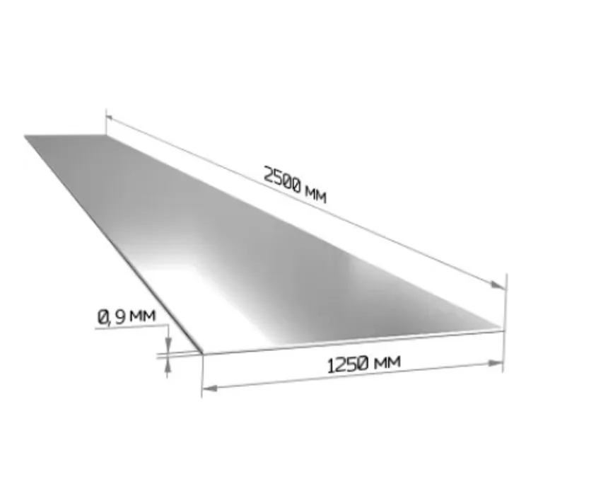 Купить Лист холоднокатаный 0.9 мм 1250х2500 мм