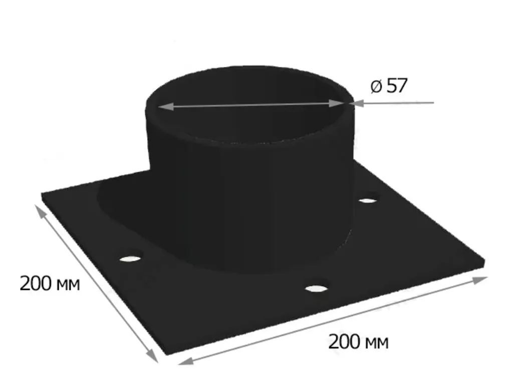 Купить Оголовок СВ 57 мм 200х200 мм