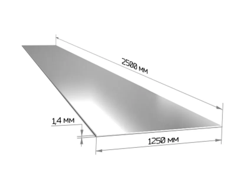 Купить Лист холоднокатаный 1.4 мм 1250х2500 мм