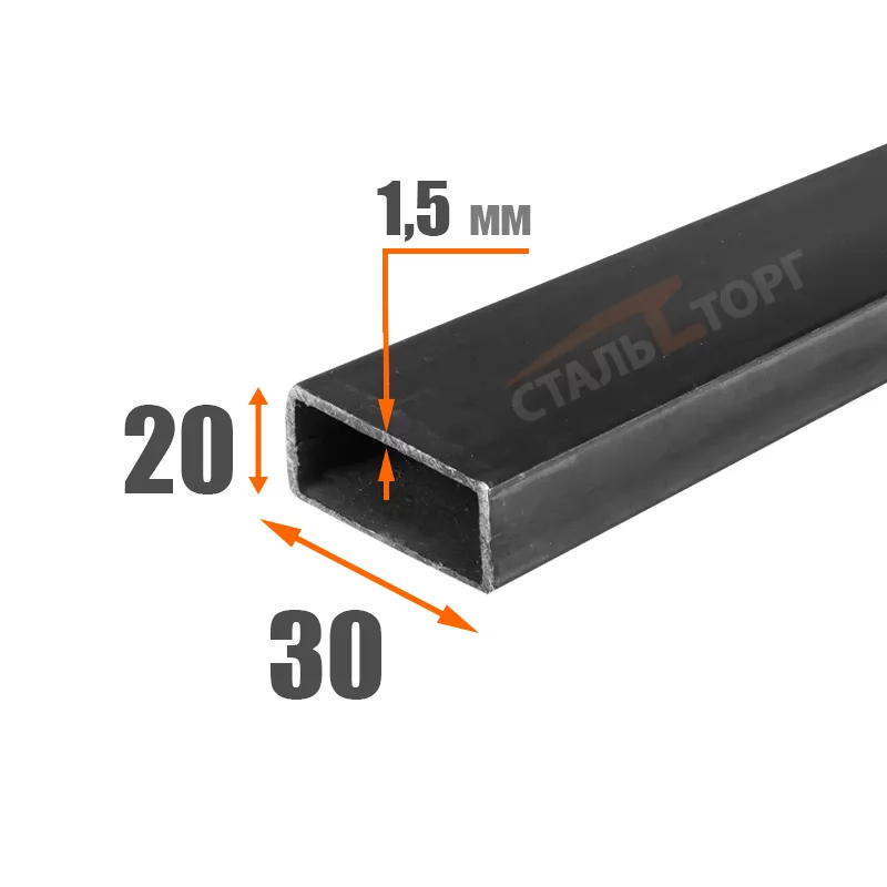 Купить Труба профильная 30х20х1.5 мм
