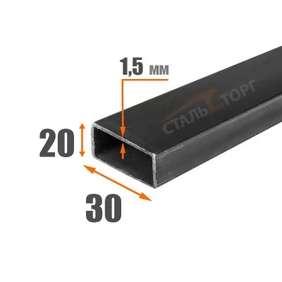 Картина товара - Труба профильная 30х20х1.5 мм